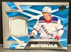 2022-23 Upper Deck Series 2 Rookie Materials Jersey Braden Schneider #RM-BS Rangers
